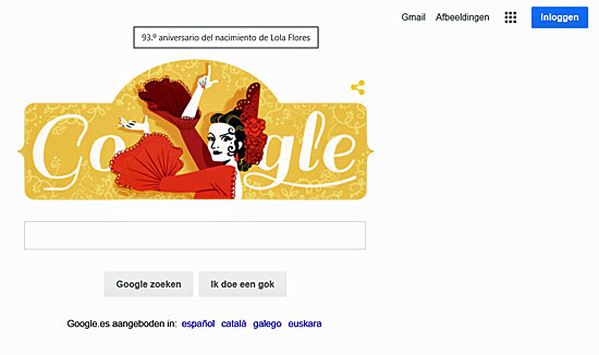 google eert Lola Flores